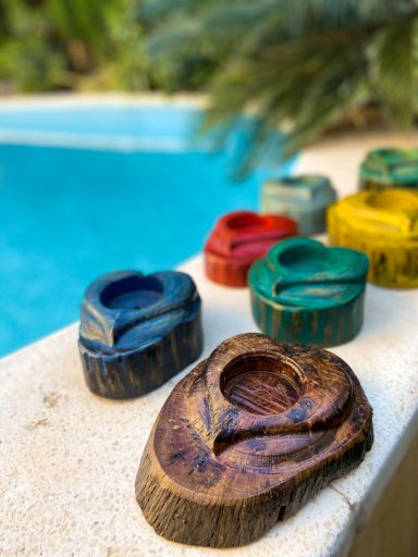 Soporte de Vela en forma de corazón.